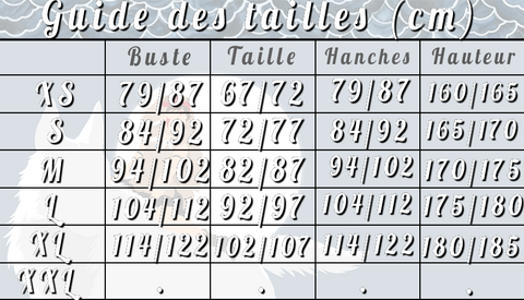 Guide taille Cosplay Château Ambulant Hauru
